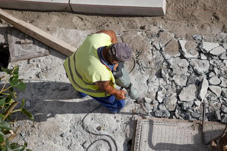 Concrete work in progress at a Las Vegas job site by Centurion Concrete