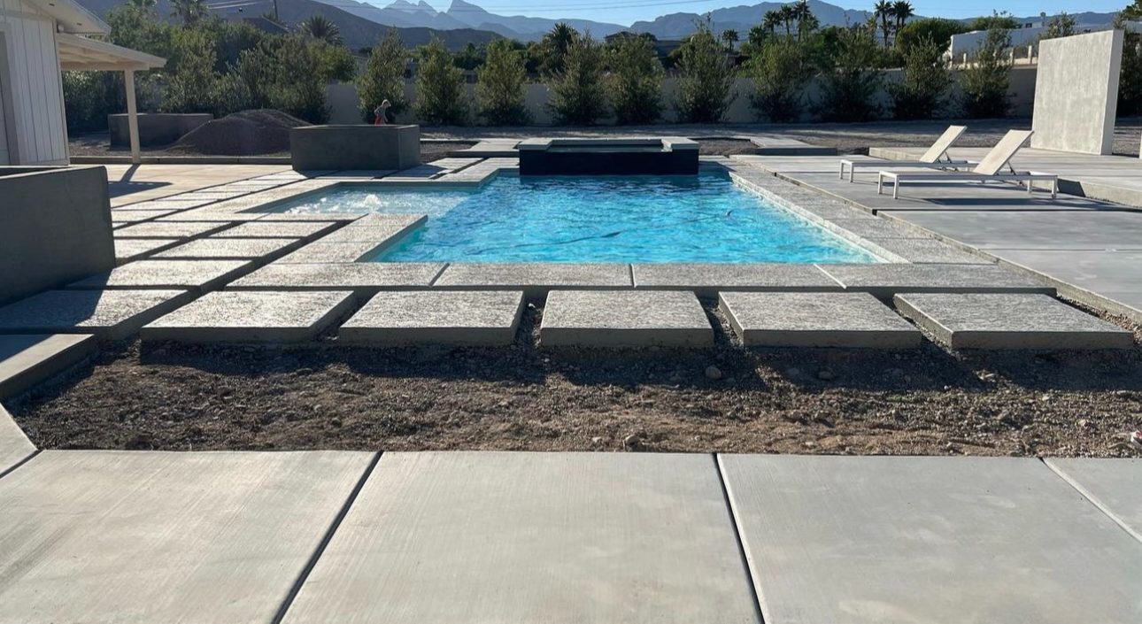 Concrete pool deck by Centurion Concrete near Jean, NV